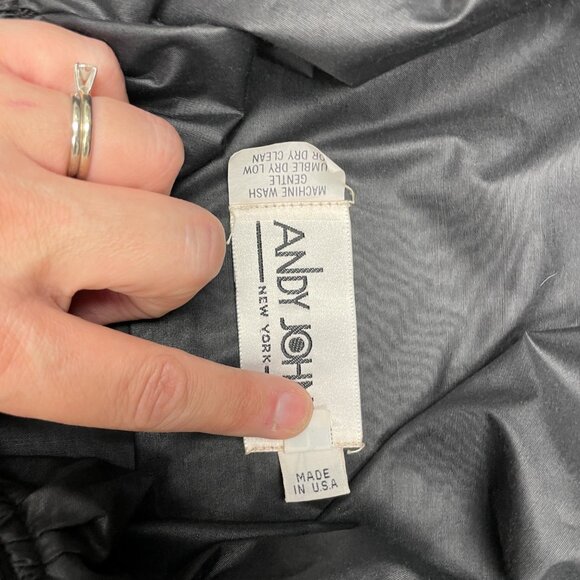 VTG Women's‎ ANDY JOHNS Windbreaker Black Nylon - Size Large - Picture 6 of 14